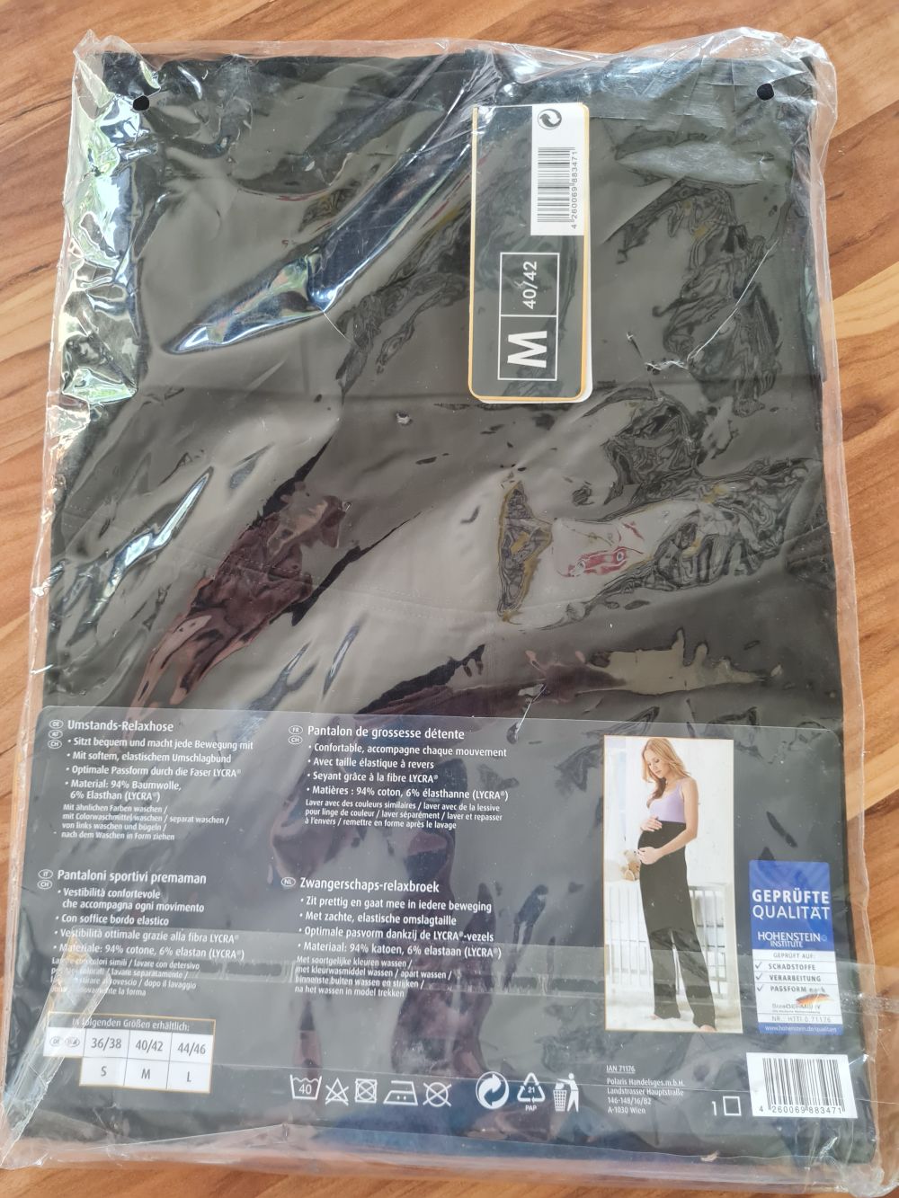 Umstands-Relaxhose, schwarz, Gr. M (40/42), Neuware mit Etikett