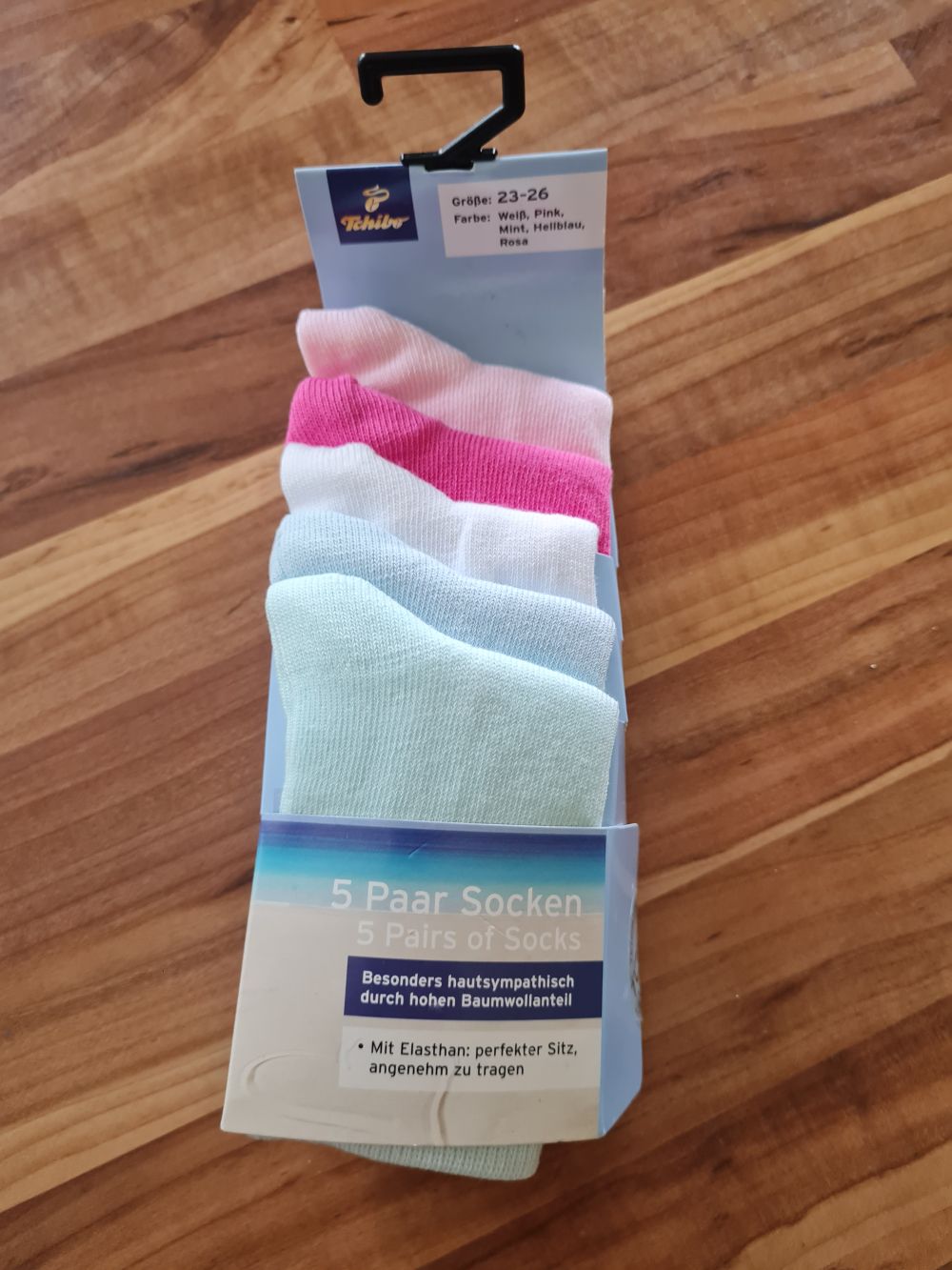 5 Paar Socken für Mädchen, Gr. 23-26, Neuware