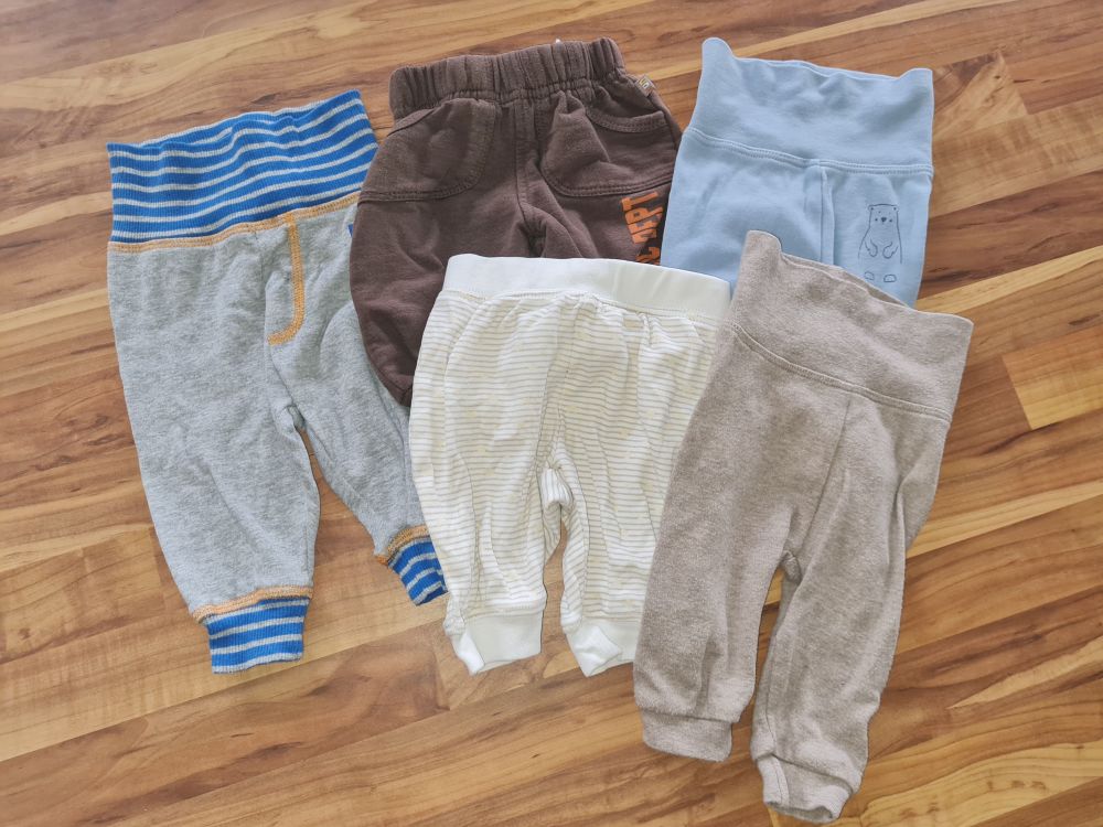 5 Jogginghosen / Leggins, Gr. 50/56, Secondhand