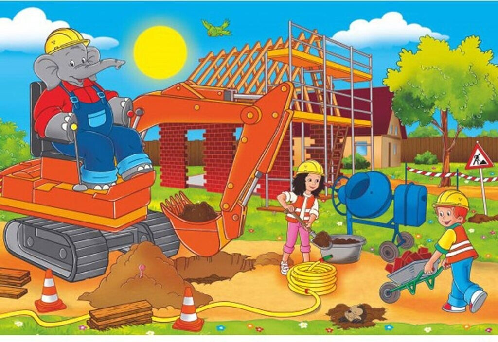 Puzzle-Box 55594 "Benjamin Blümchen" im Metallkoffer, 2x26 + 2x48 Teile, Neuware