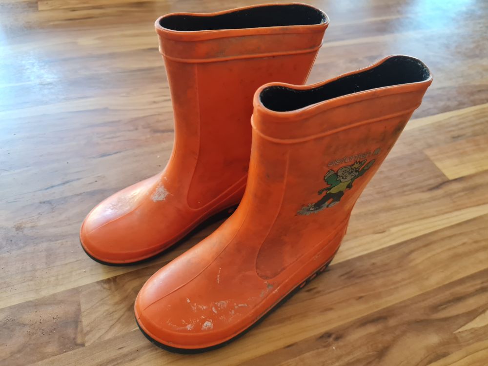 Elefanten Gummistiefel, orange, Gr. 26, Secondhand