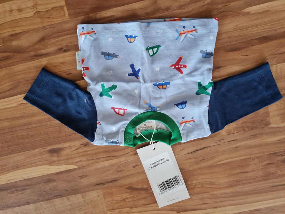 Babauba Langarmshirt "CarsAndPlanes", Gr. 50, Neuware mit Etikett