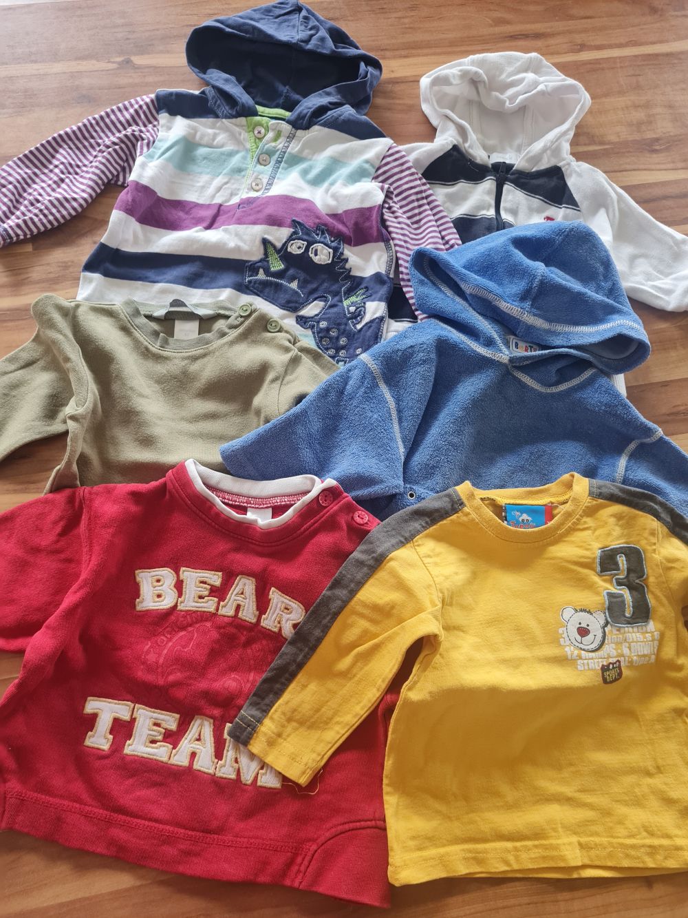 6 Langarmshirts für Jungen, Gr. 62, Secondhand