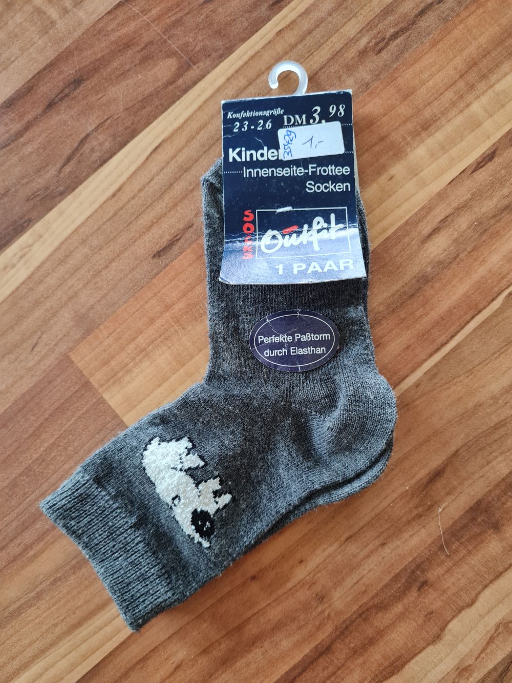 1 Paar Socken "Schaf", Innenseite Frottee, Gr. 23-26, Neuware