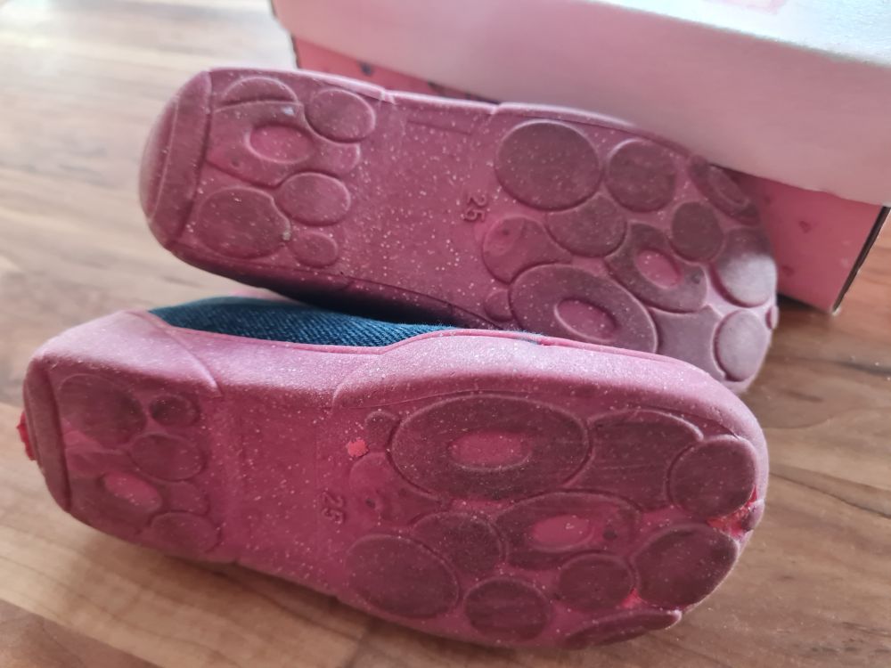 Hausschuhe "Prinzessin Lillifee", jeansblau, Gr. 25, Secondhand