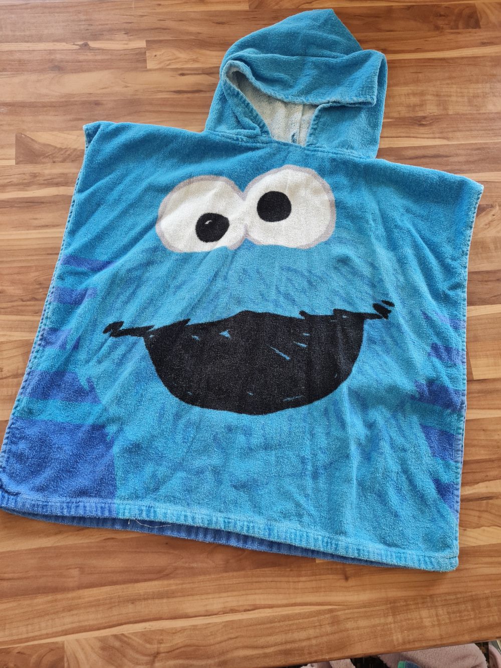 Badeponcho "Krümelmonster", Gr. ca. 60x120cm, Secondhand