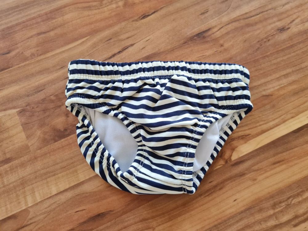 Badehose, schwarz-beige, Gr. 74/80, Secondhand