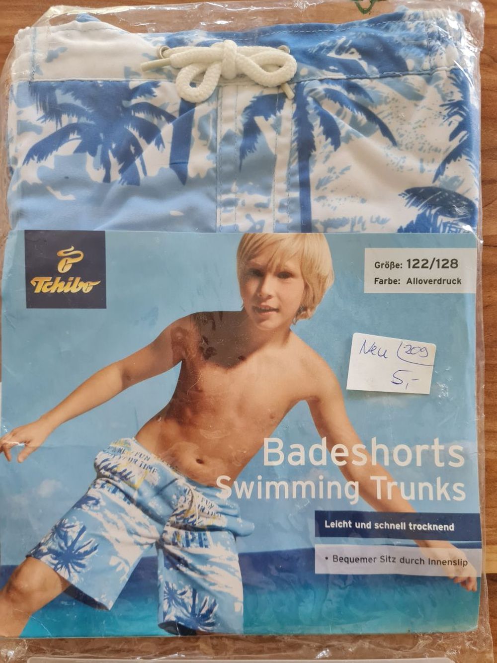 Tchibo Badeshorts "Alloverdruck", Gr. 122/128, Neuware mit Etikett