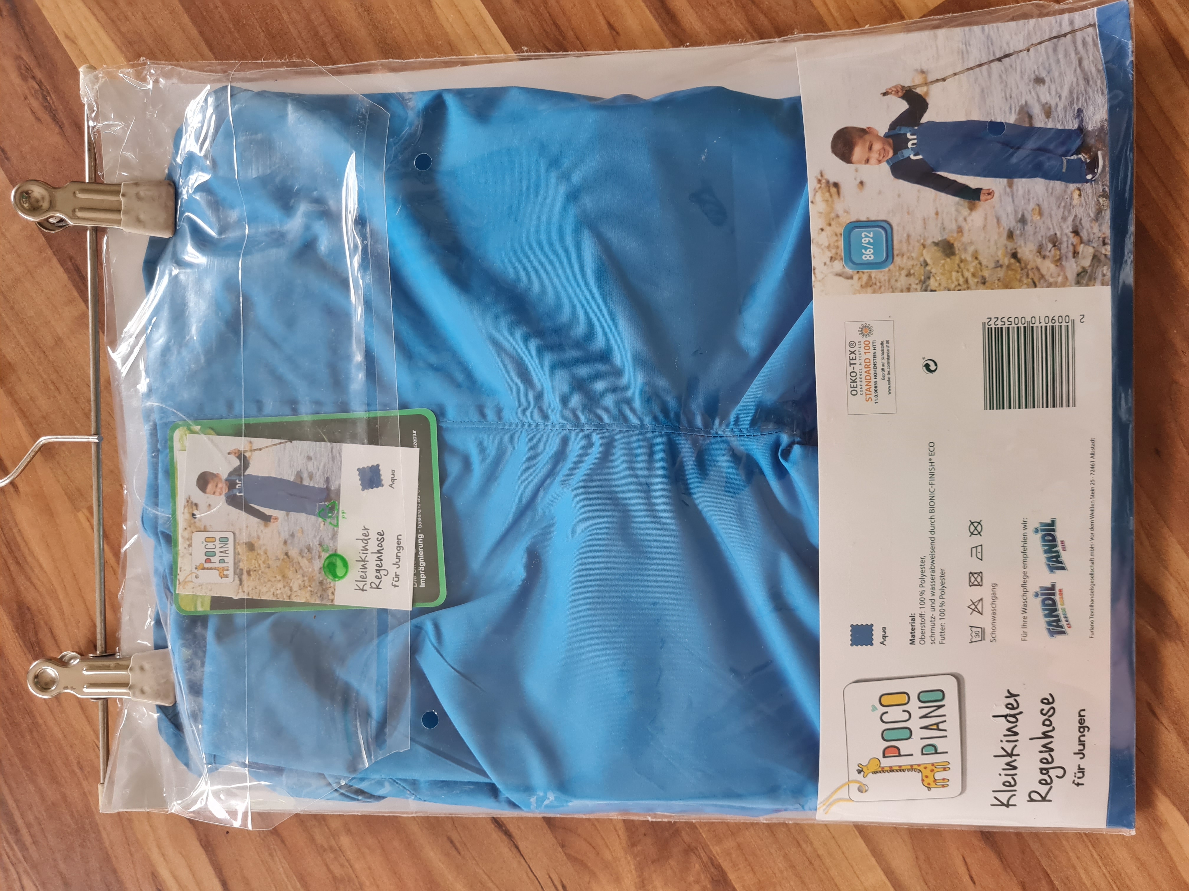 Regenhose, blau, Gr. 86/92, Neuware mit Etikett