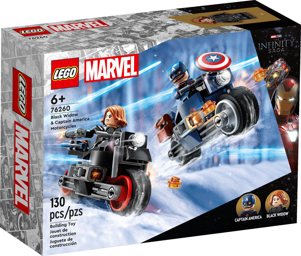 LEGO Marvel 76260 Black Widows & Captain Americas Motorräder (EOL), Neuware