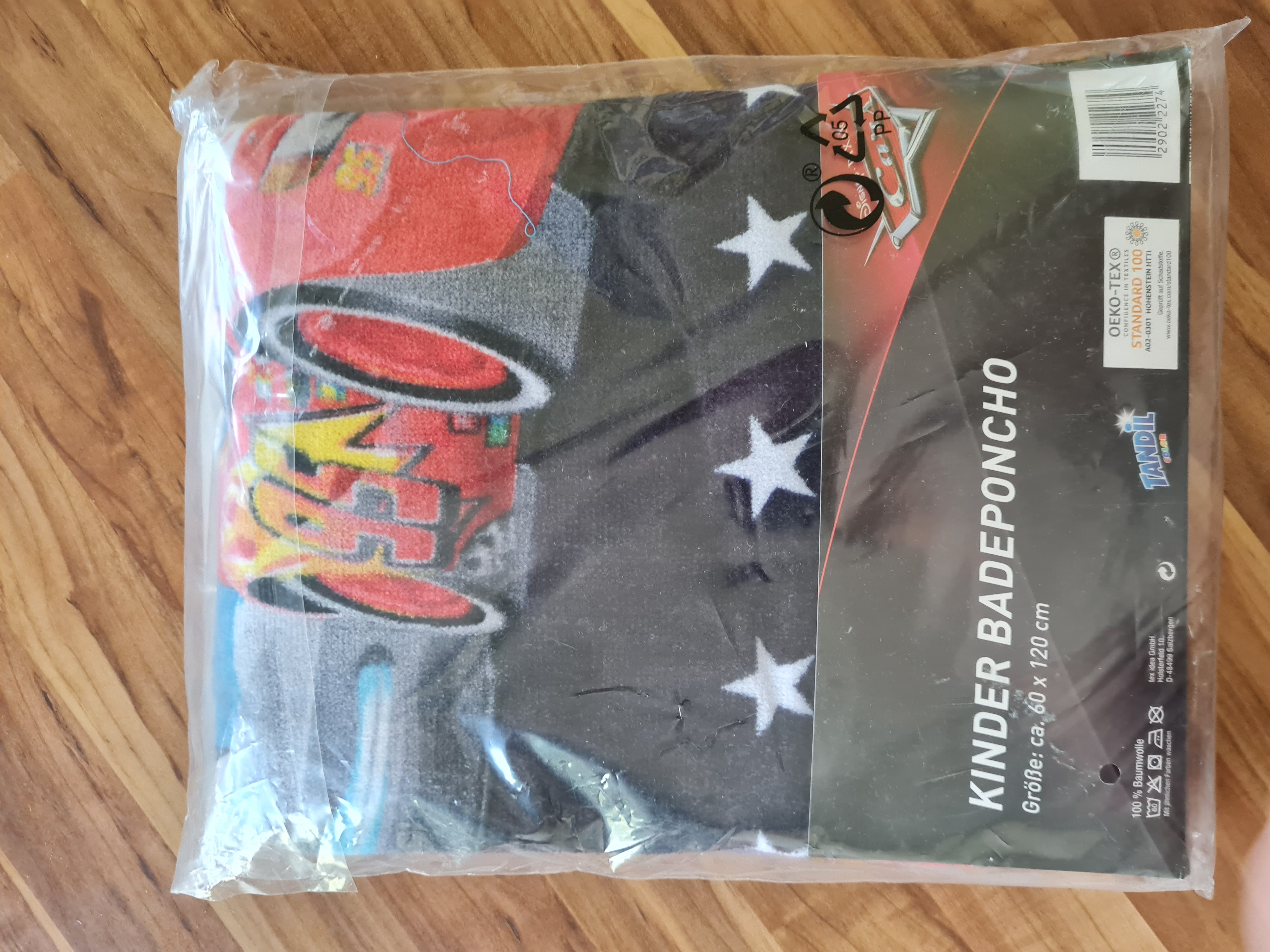 Badeponcho "Cars", Gr. ca. 60x120cm, Neuware mit Etikett
