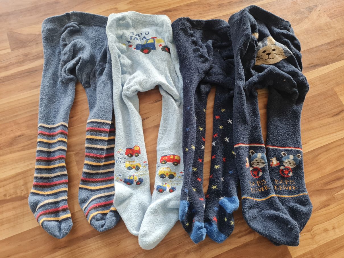 4 Thermo-Strumpfhosen für Jungen, Gr. 98/104, Secondhand