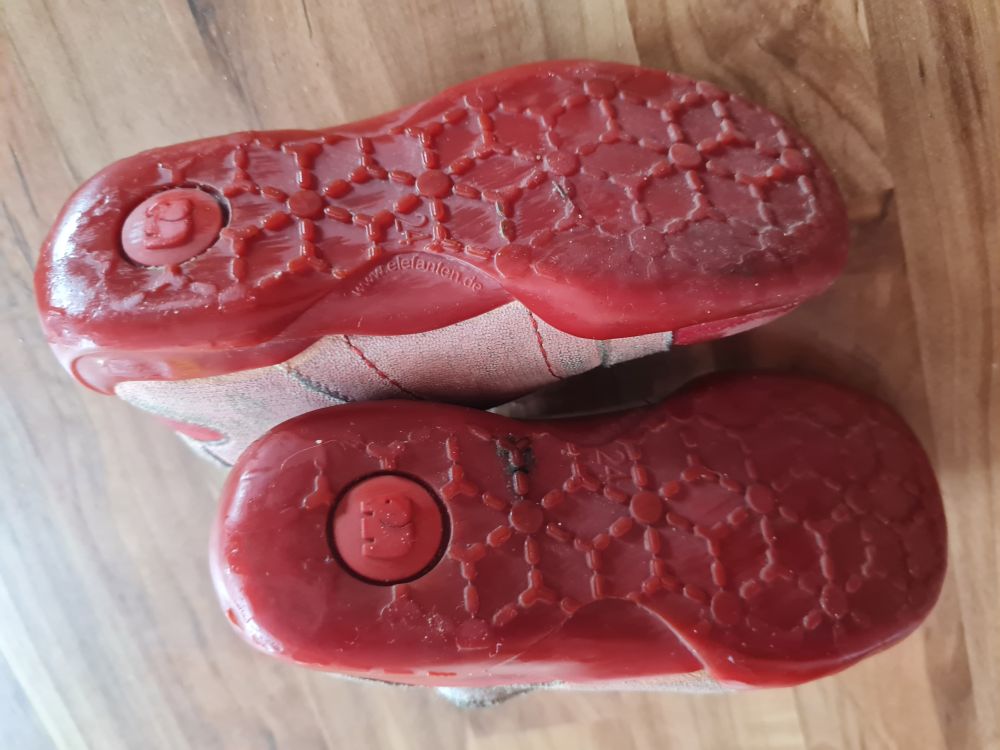 Elefanten Schuhe für Mädchen, rot-rosa, Gr. 24, Secondhand