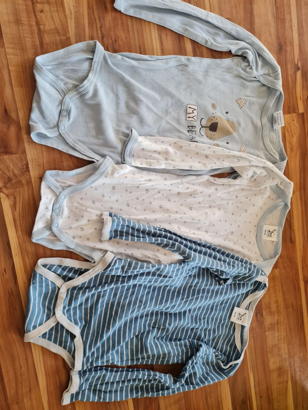 3 Langarmbodies, Gr. 98/104, Secondhand