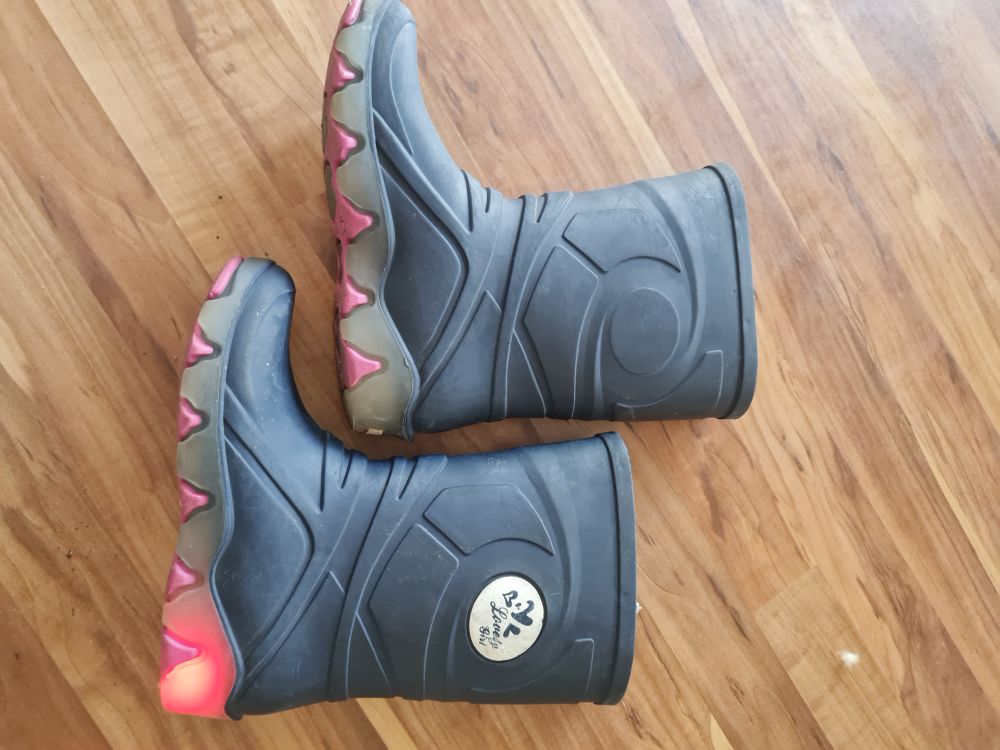 Gummistiefel mit Blinkfunktion, Gr. 28/29, Secondhand