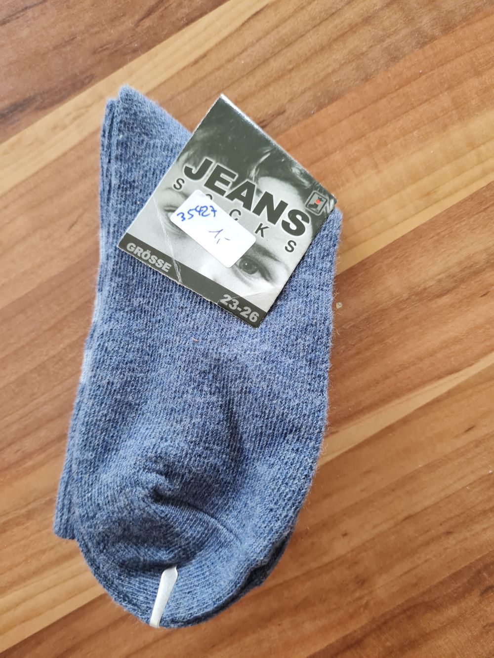 1 Paar Socken  "Jeans", Gr. 23-26, Neuware
