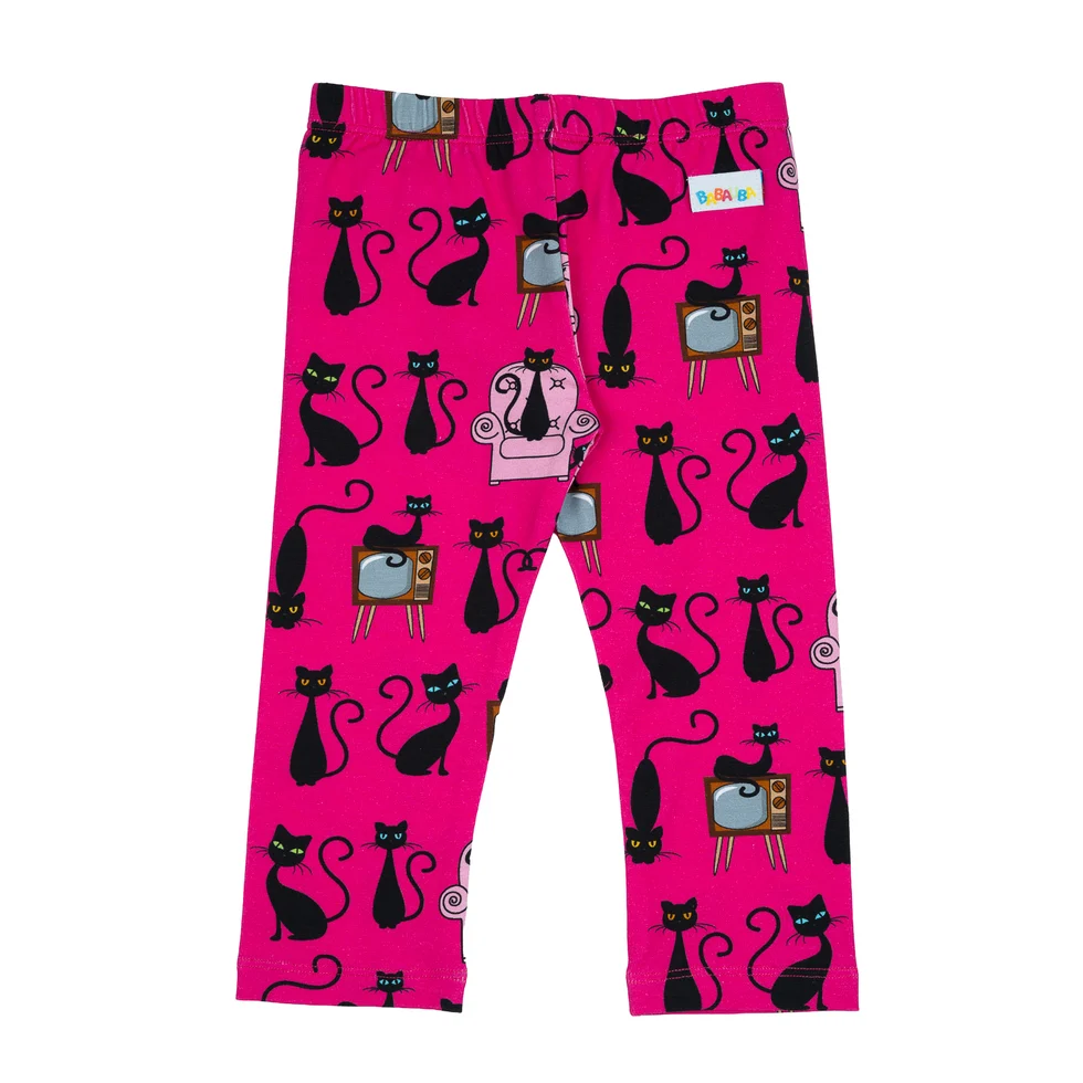 Babauba SkinnyPants "Babauba Black Cats Pink", Gr. 62, Neuware mit Etikett