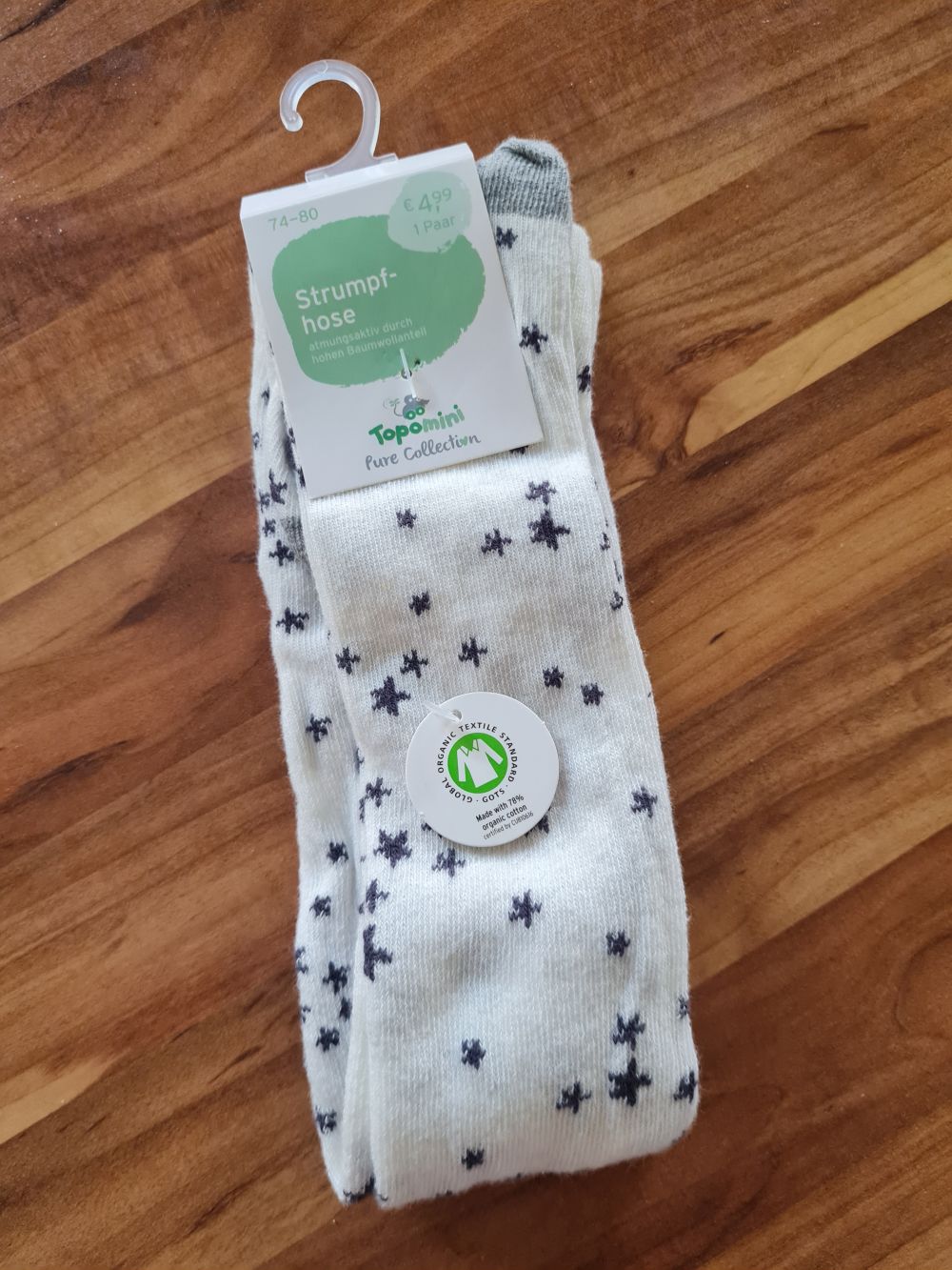 Pure Collection Strumpfhose für Mädchen "Sterne", Gr. 74/80, Neuware mit Etikett