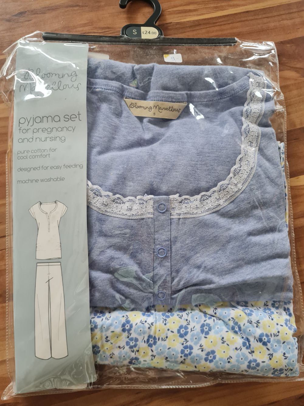 Blooming Marvellous Pyjama-Set für Schwangerschaft und Stillzeit, Gr. S, Neuware