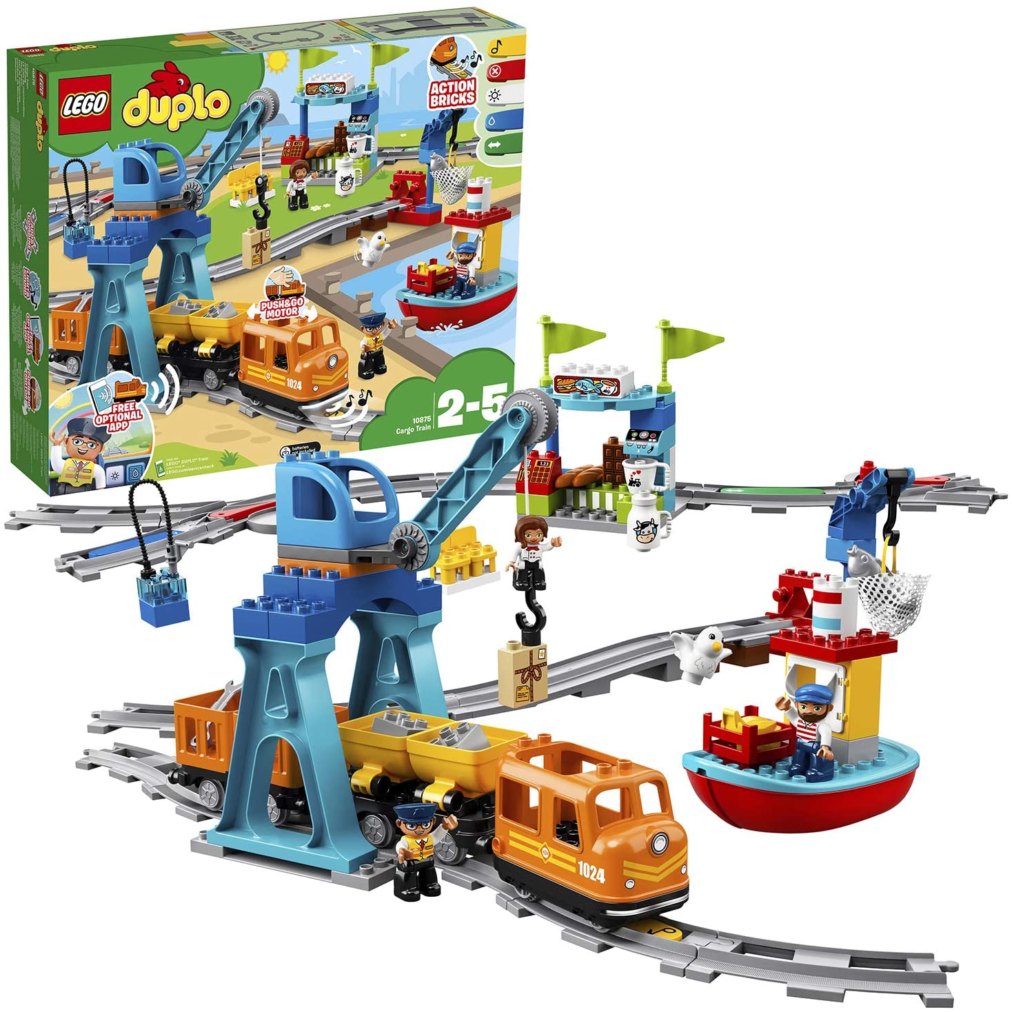 LEGO DUPLO 10875 Güterzug mit viel Zubehör, Neuware (EOL)