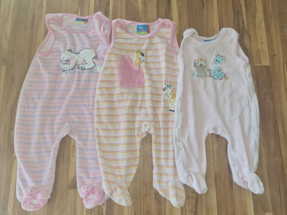 3 Nickistrampler für Mädchen, Gr. 62, Secondhand