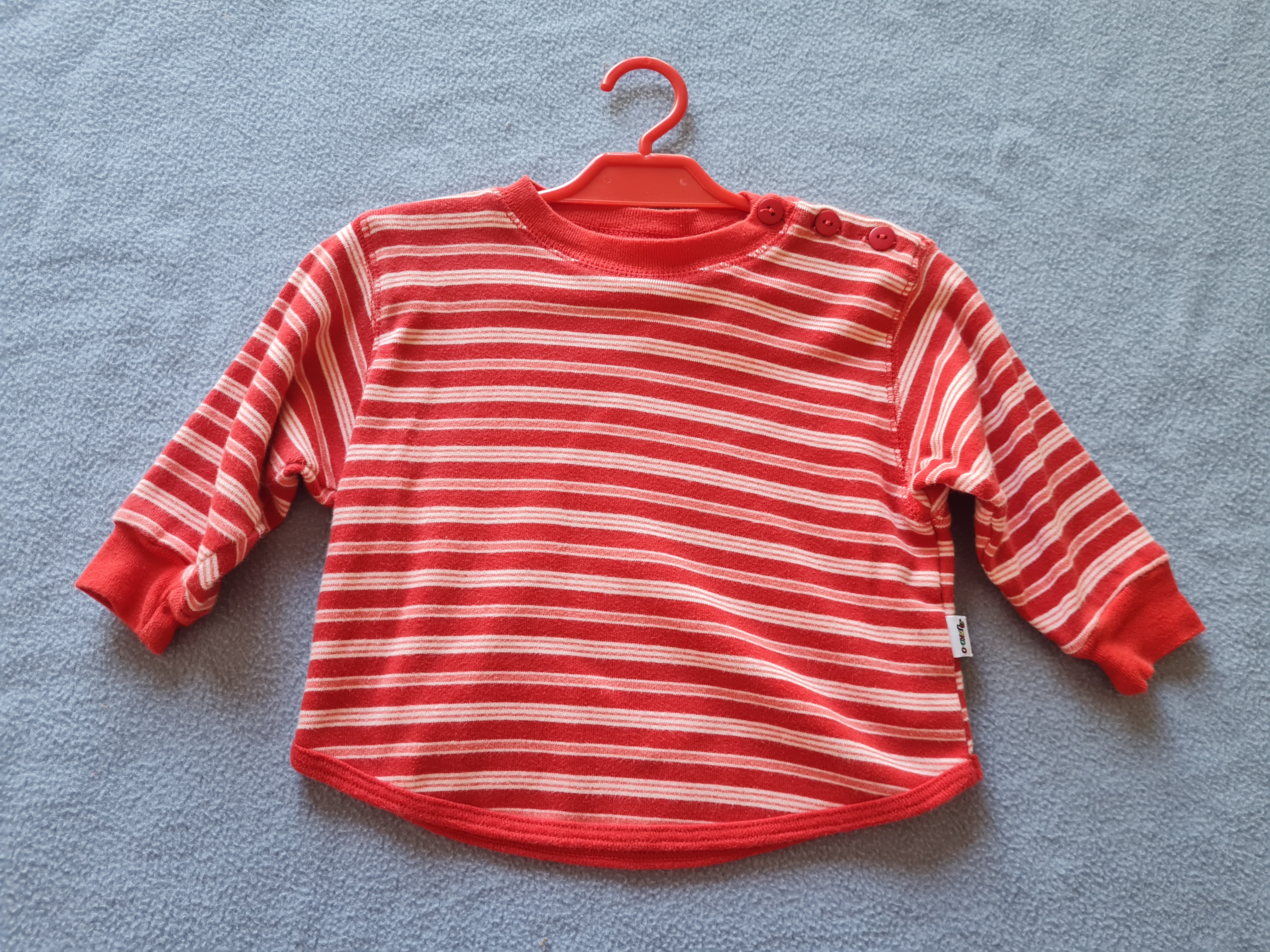 Jako-o Shirt "rot geringelt", Gr. 68/74, Secondhand