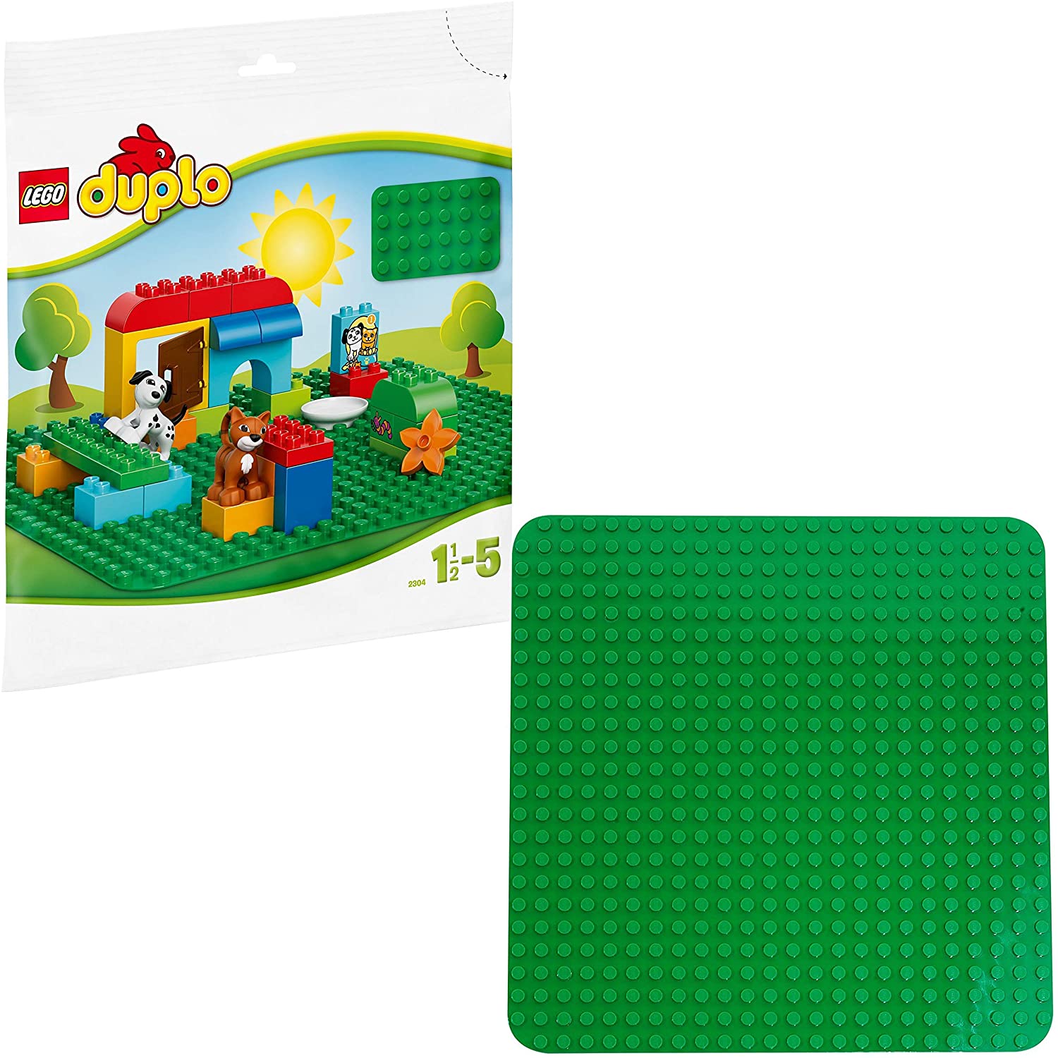 LEGO DUPLO 2304 Bauplatte, grün, Neuware (EOL)