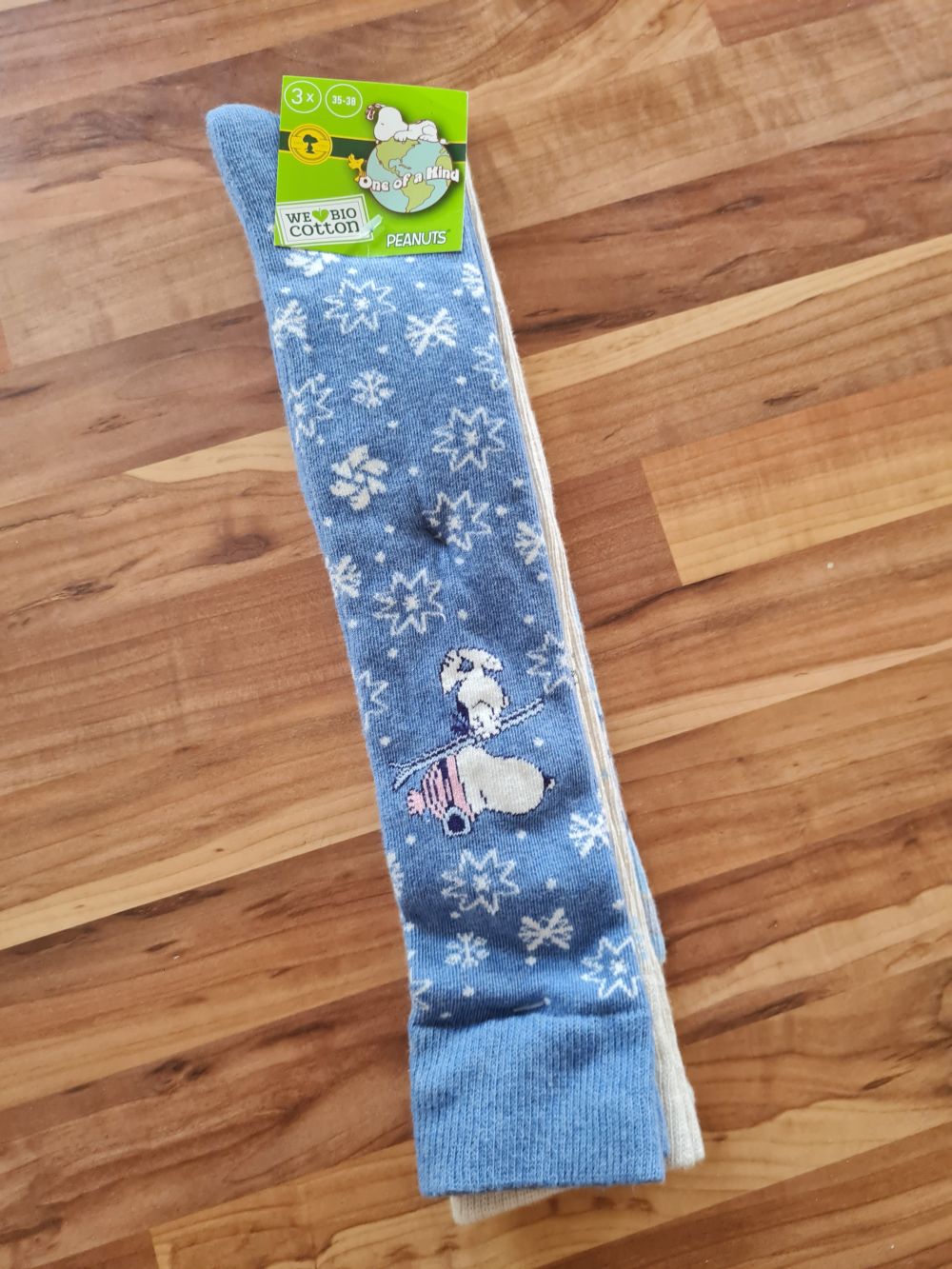 3 Paar Kniestrümpfe "Peanuts", Gr. 35-38, Neuware