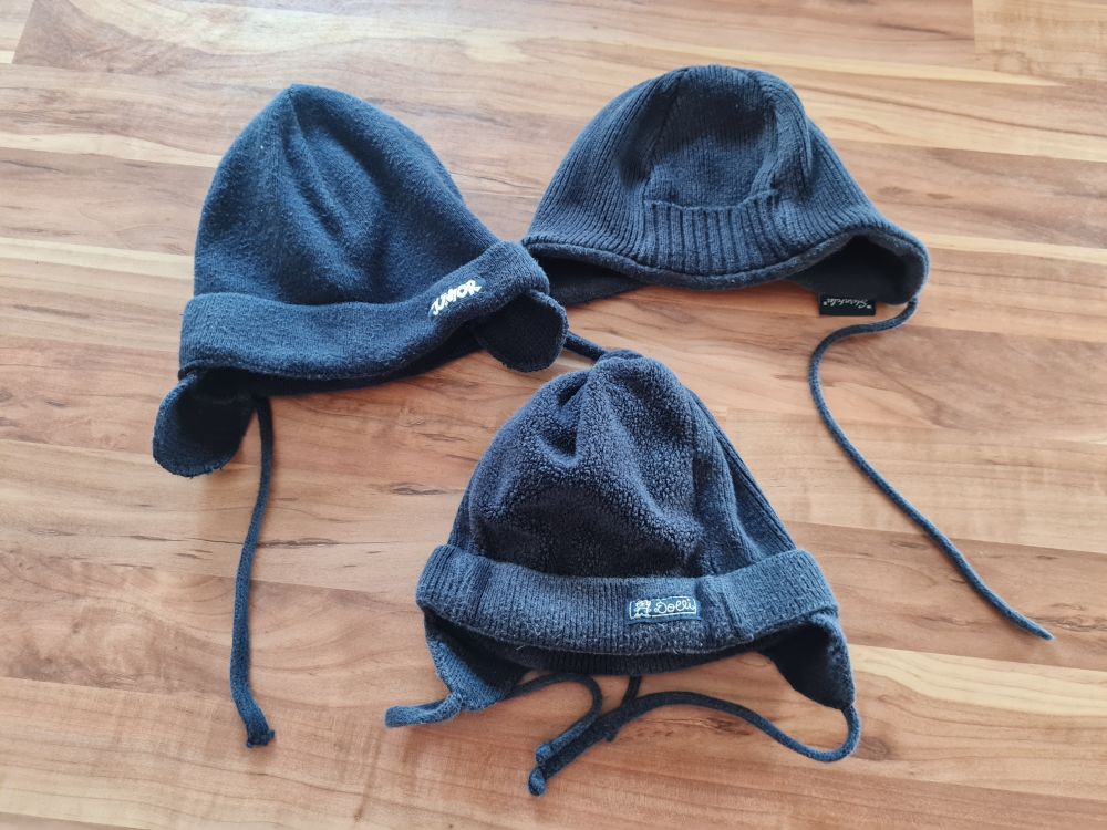 3 Babymützen für Jungen, Secondhand