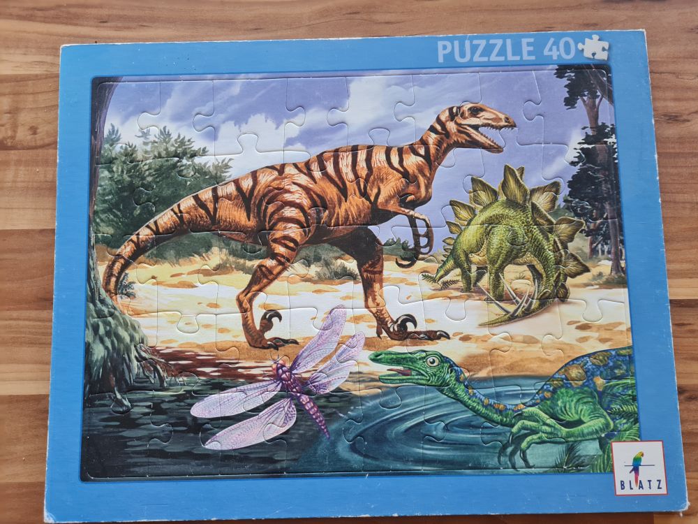 Rahmenpuzzle "Dinos", 40 Teile, Secondhand