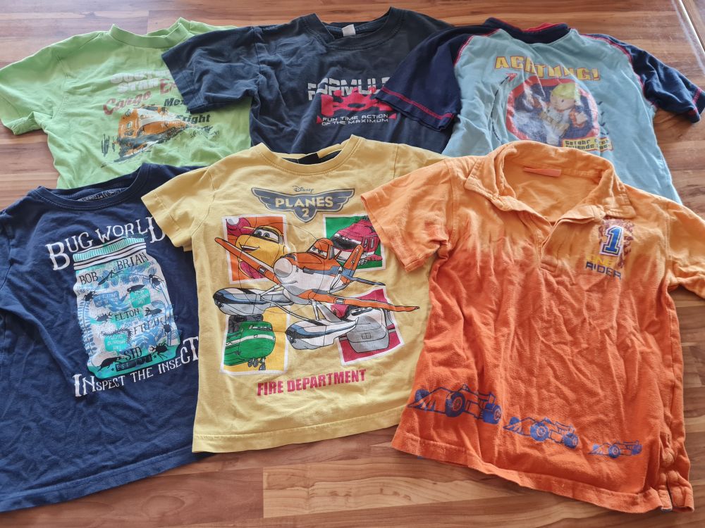 6 T-Shirts für Jungen, ca. Gr. 110, Secondhand