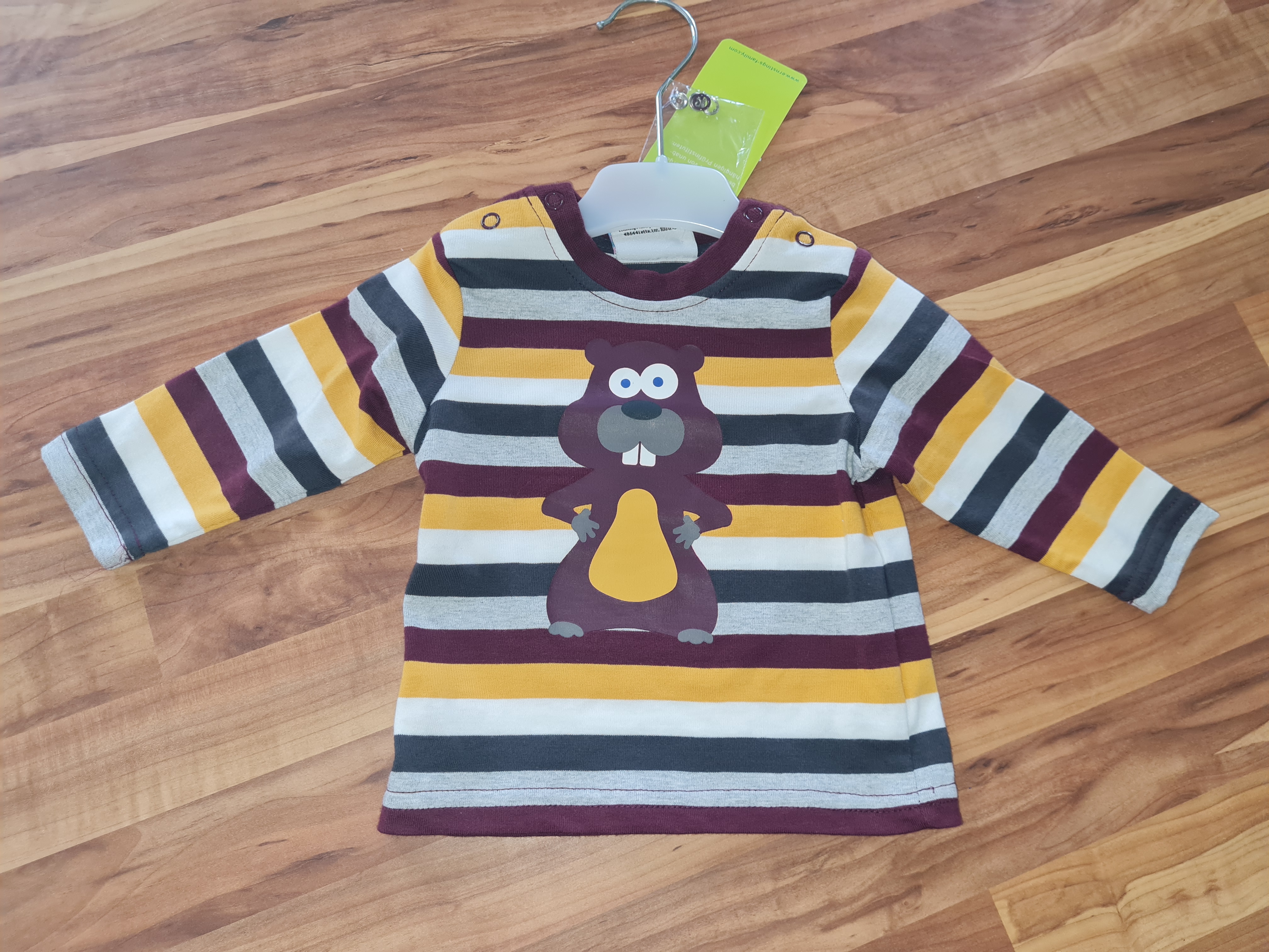 Langarmshirt "Biber", Gr. 62, Neuware mit Etikett