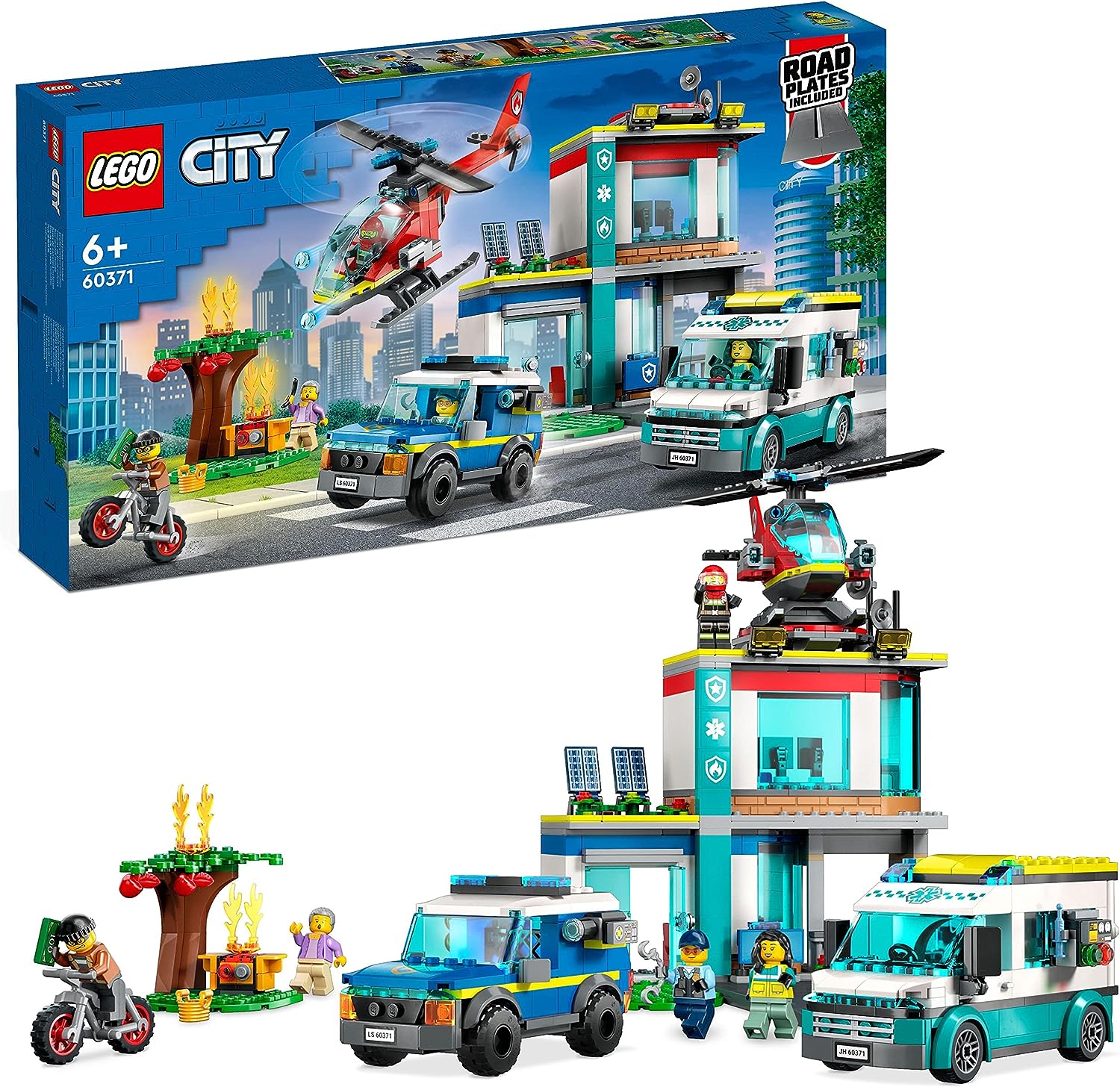 LEGO City 60371 Hauptquartier der Rettungsfahrzeuge (EOL), Neuware