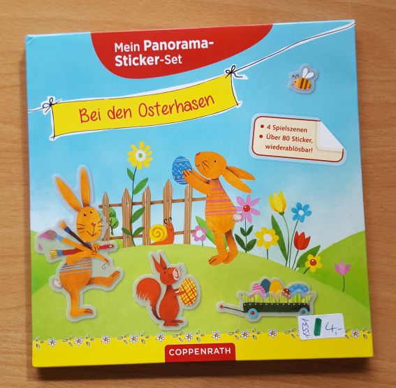 Mein Panorama-Sticker-Set: Bei den Osterhasen, Neuware