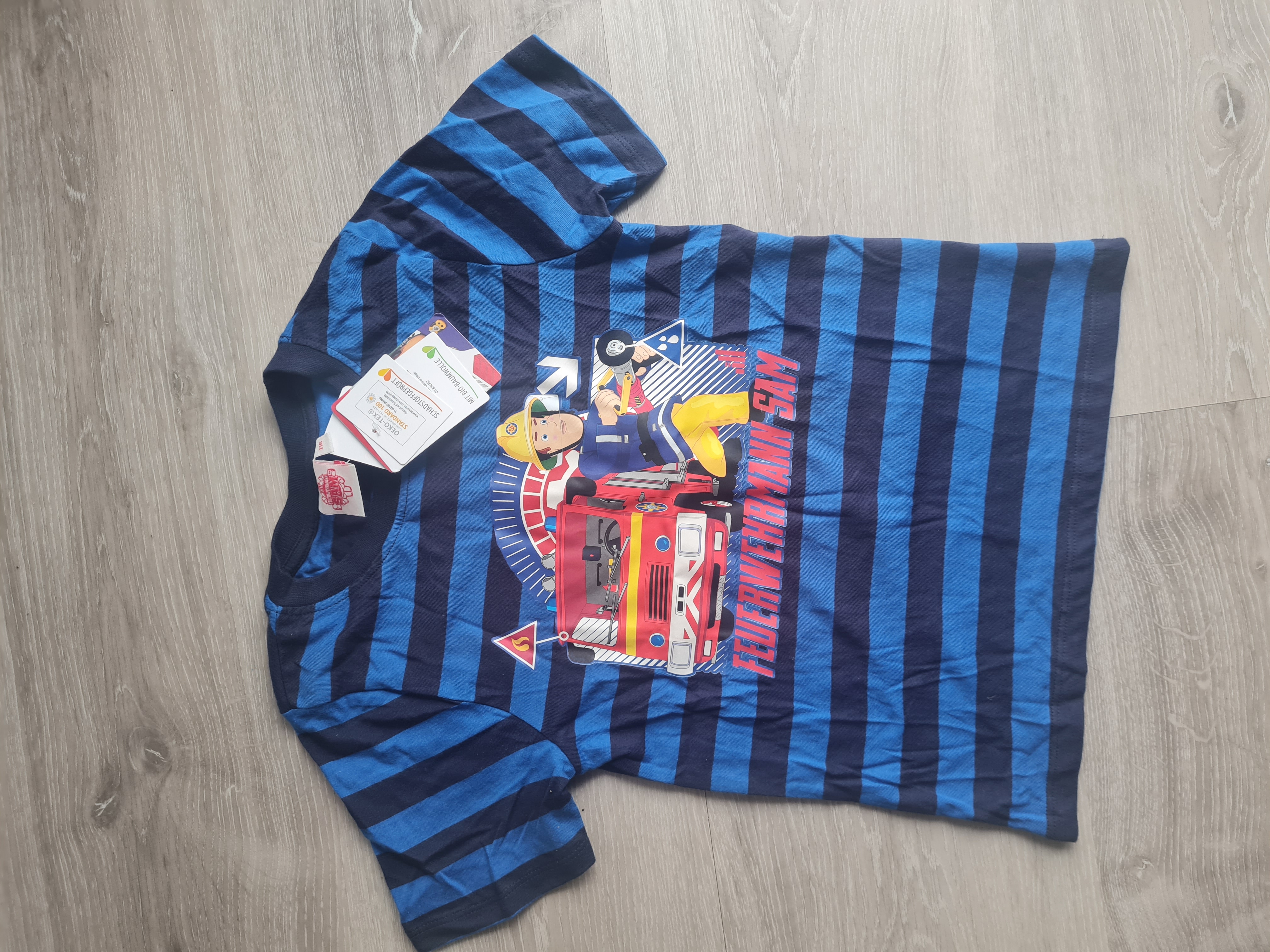 T-Shirt "Feuerwehrmann Sam", Gr. 116, Neuware mit Etikett