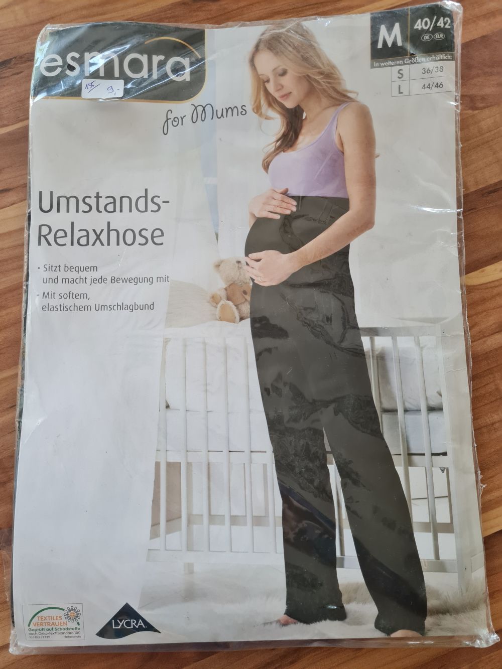Umstands-Relaxhose, schwarz, Gr. M (40/42), Neuware mit Etikett
