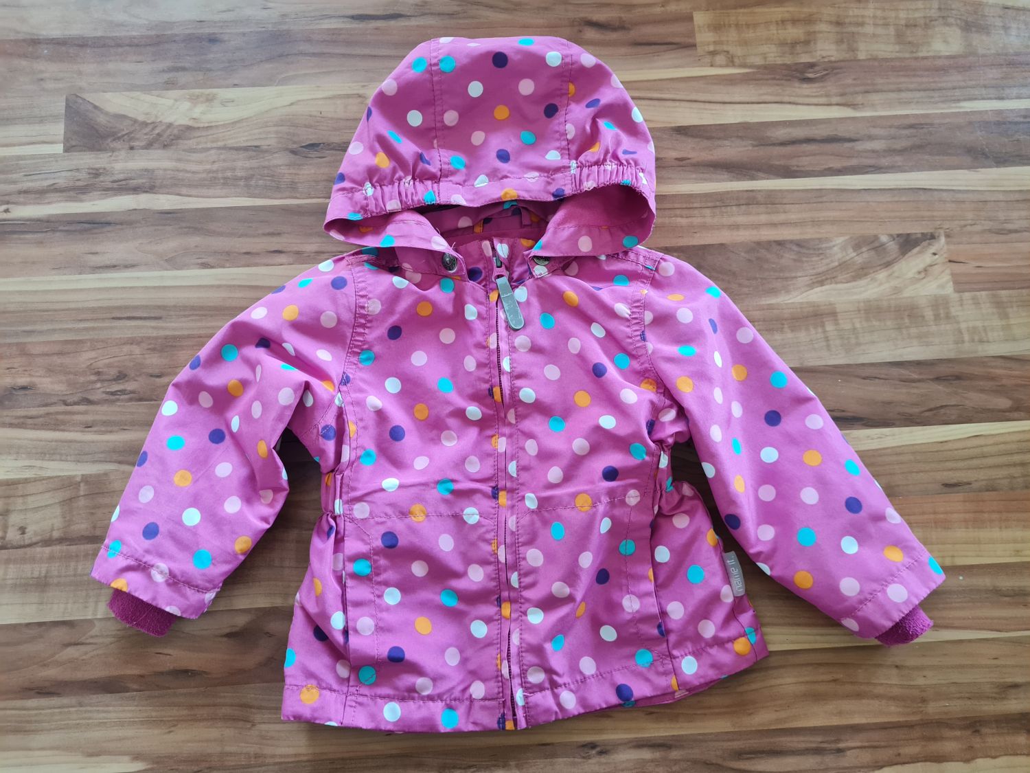 Name It Regenjacke "Dots", pink, Gr. 80, Secondhand
