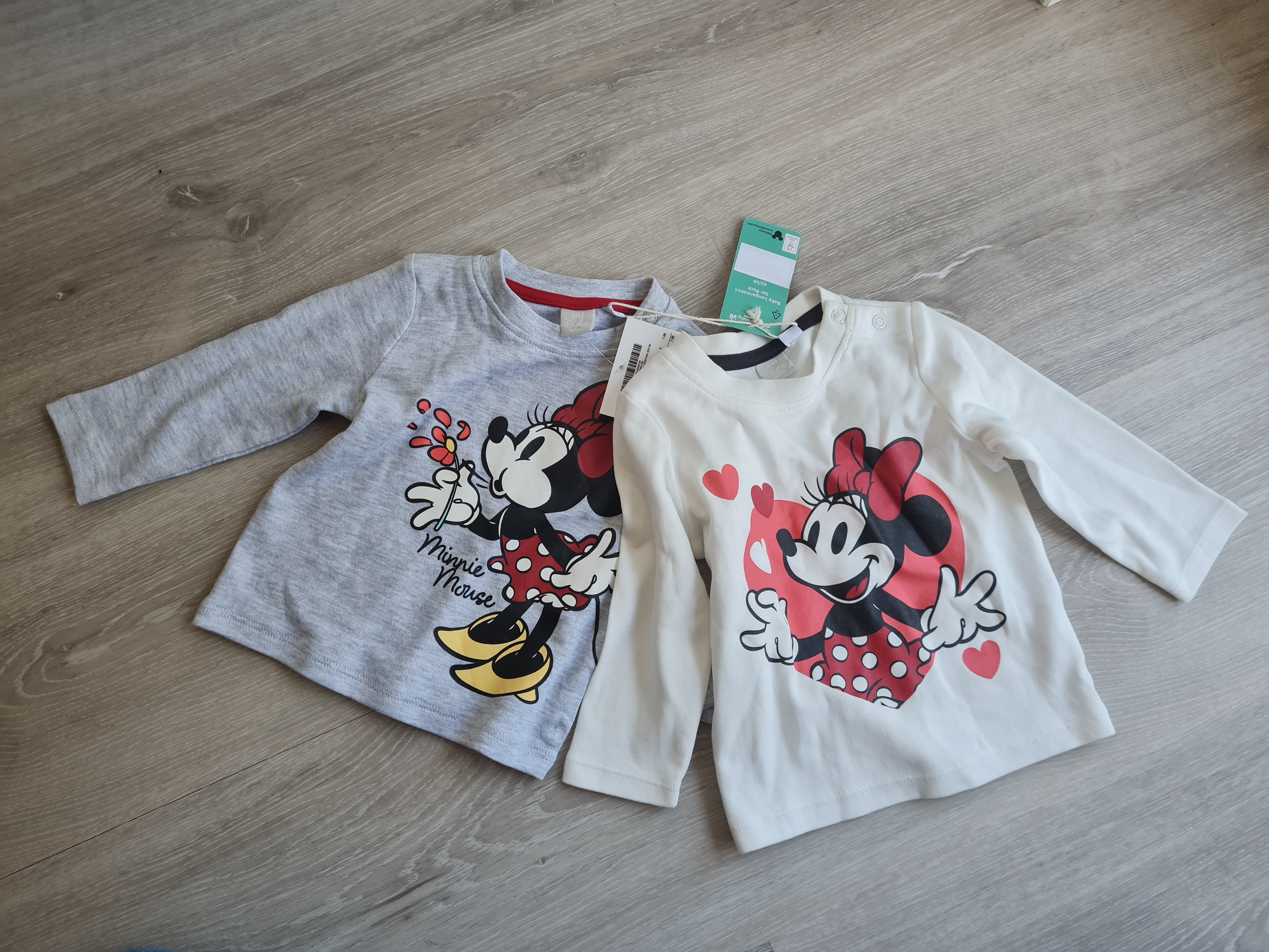 Disney Langarmshirts, 2er Pack, Gr. 62/68, Neuware